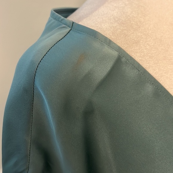 Elegant Asymmetrical Teal Dress - Picture 13 of 14